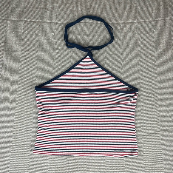 Forever 21 Crop Top Stripes Red/White/Blue Large - Picture 5 of 6